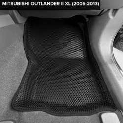 3D коврики EVA с бортами Mitsubishi Outlander II XL (2005-2013)
