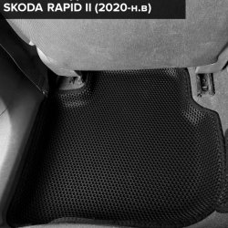 3D коврики EVA с бортами Skoda Rapid II (2020-н.в.)
