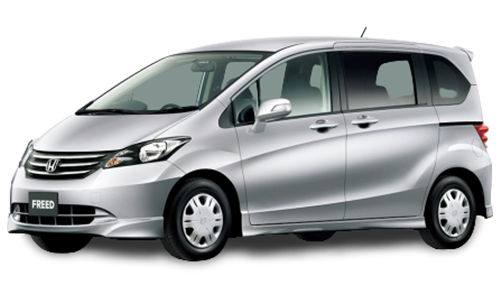 2D коврики EVA в салон и багажник  на Honda Freed I, правый руль, с диваном на 2-ом ряду (2008-2016)