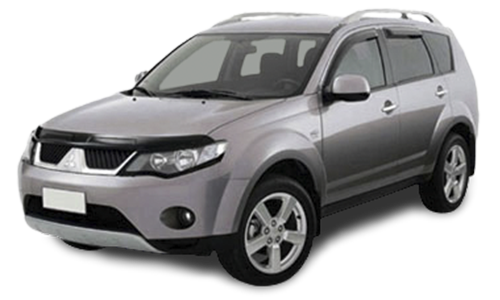 3D коврики EVA с бортами в салон  на Mitsubishi Outlander II XL (2005-2013)